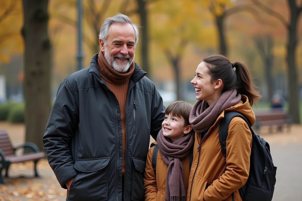 Famille rieuse lors d